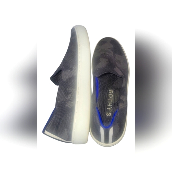 Rothy's The Original Slip On Gray Camo Textile Women's W8.5 Sneaker - Picture 9 of 10